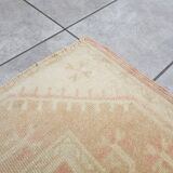 Turkish oushak runner, vintage hallway rug