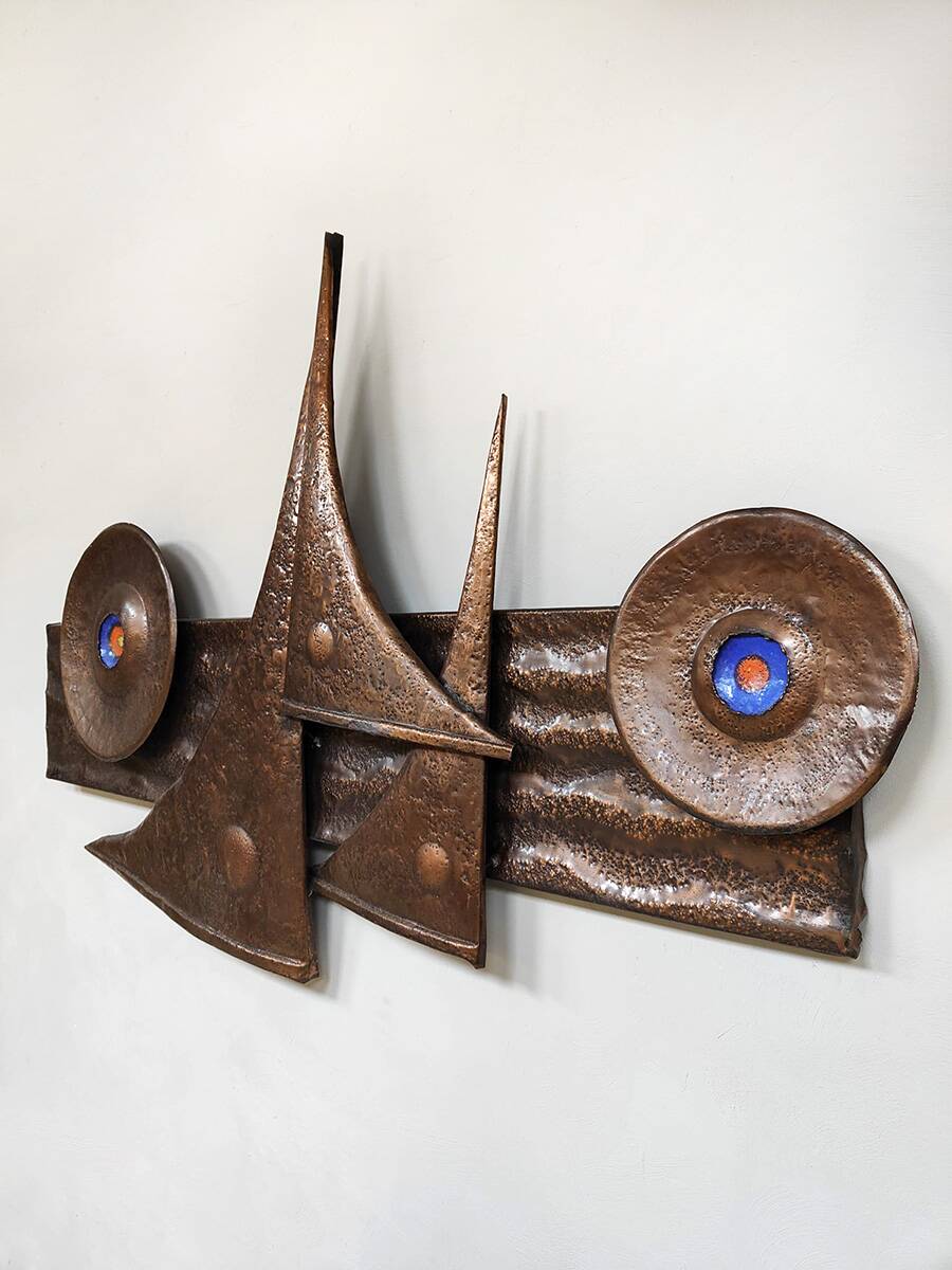 Vintage mid-century wall deco art object 'Brutalim'