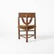 Hand carved brutalist  / folk 'Monk' chair, reupholstered in sheepskin, Swe