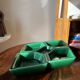 Compartmented dish VALLAURIS J-M Faux Barbotine diamond-shaped earthenware 60s