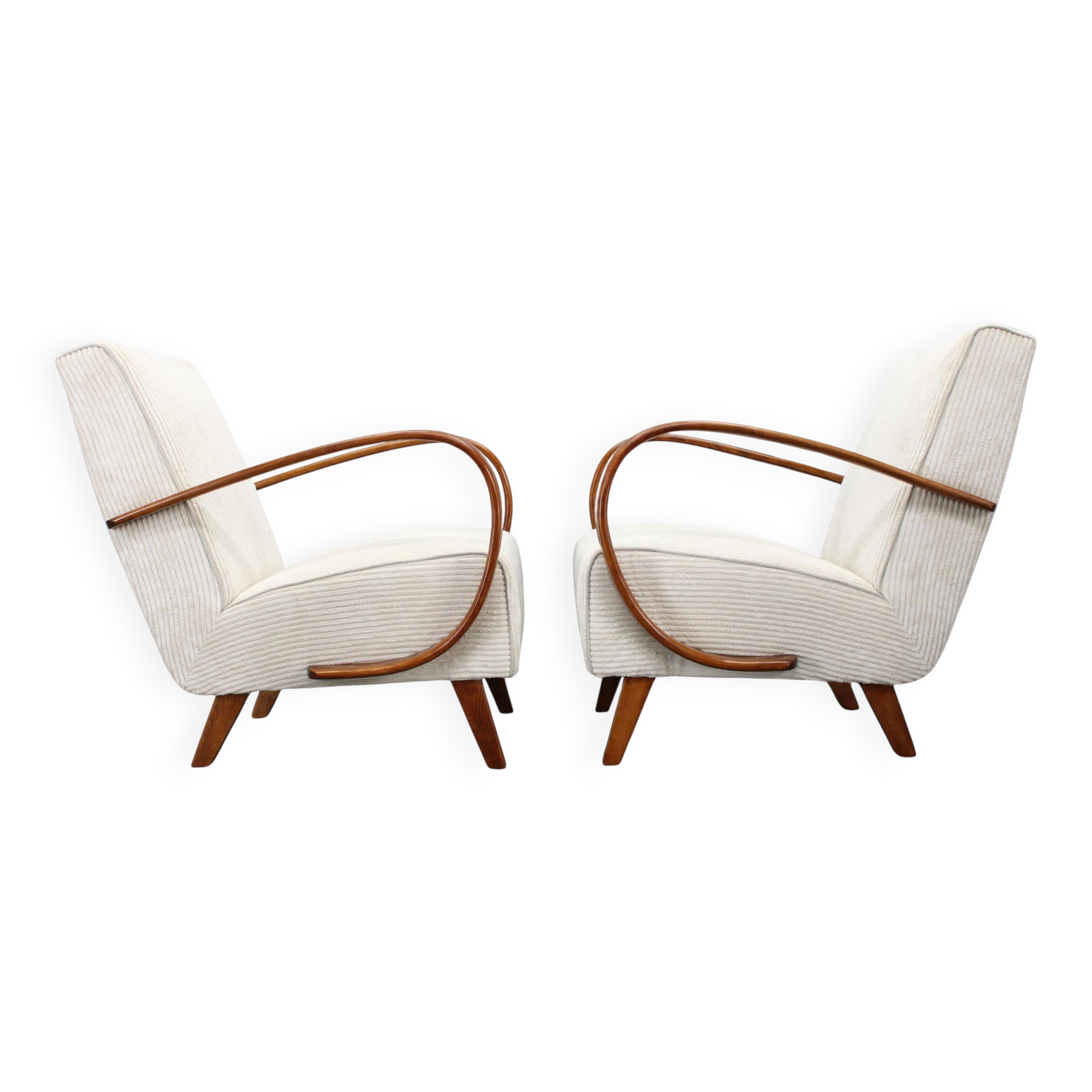Pair of Art Deco armchairs by Jindřich Halabala, 1940s
