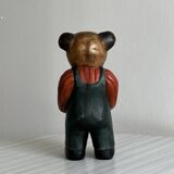 Hand-painted wooden bear