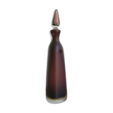 Italian Venini Murano glass bottle Incisi serie 1980