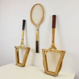 Vintage mid century wooden tennis rackets