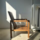 Fauteuil en bois naturel (teck) design minimaliste