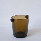Smoked glass ice bucket design 1970