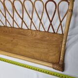 Vintage rattan wall shelf, 64 cm
