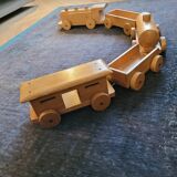 Old wooden train - beech toy