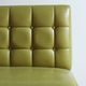 Bench padded bistro in khaki green leatherette 50/60