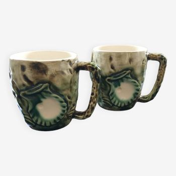 Pair of shell mugs