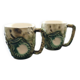 Pair of shell mugs