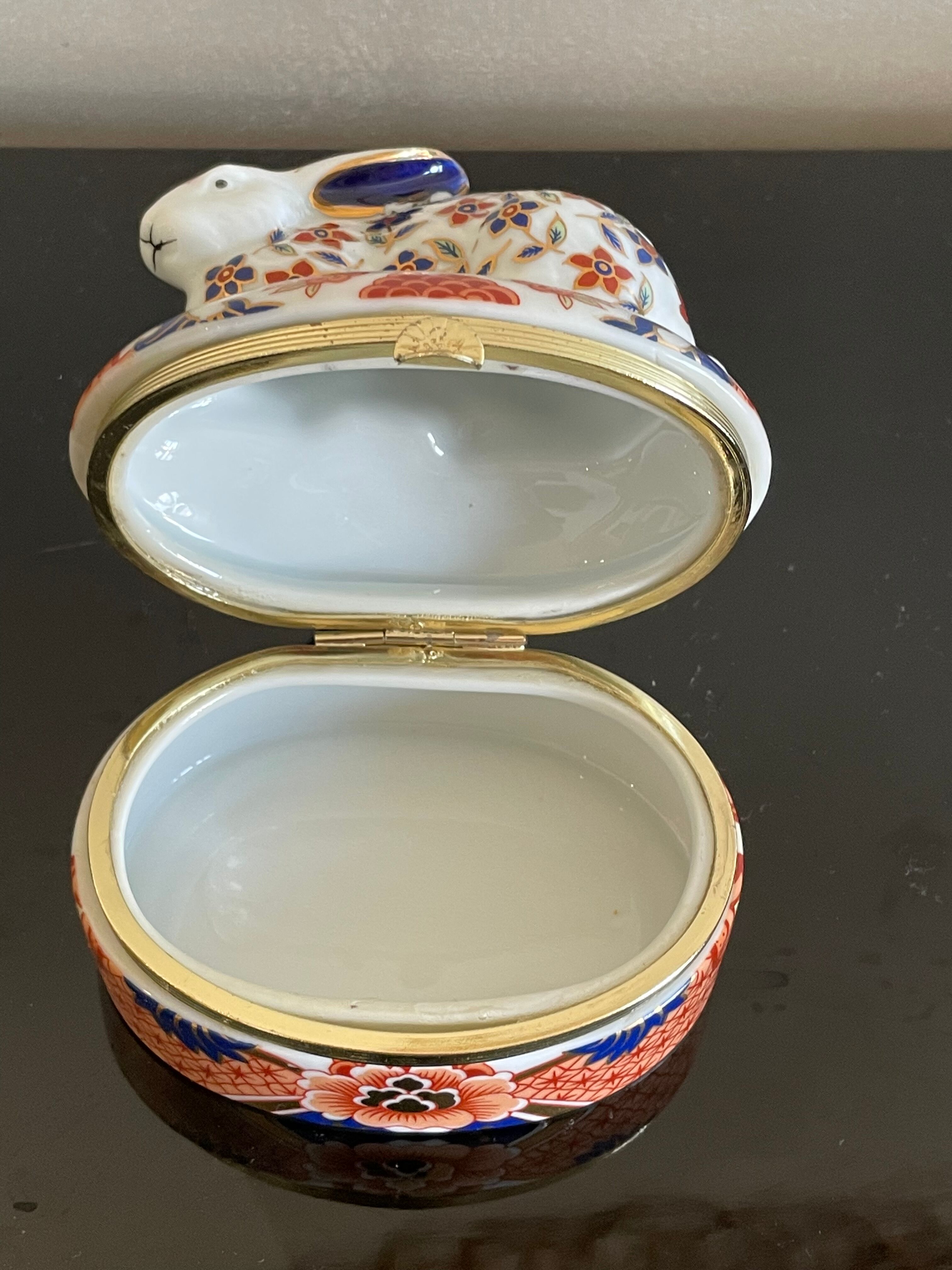 Porcelain rabbit box from Japan