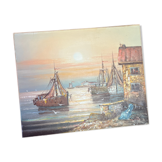Oil painting signed christy