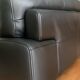 Roche Bobois 3-seater sofa - wide armrests/leather (w. 240 x h. 82)