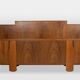 Silvio Coppola, for Bernini. Walnut enfilade with gradin. 1960s.