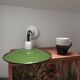 Green enamelled sheet metal wall light