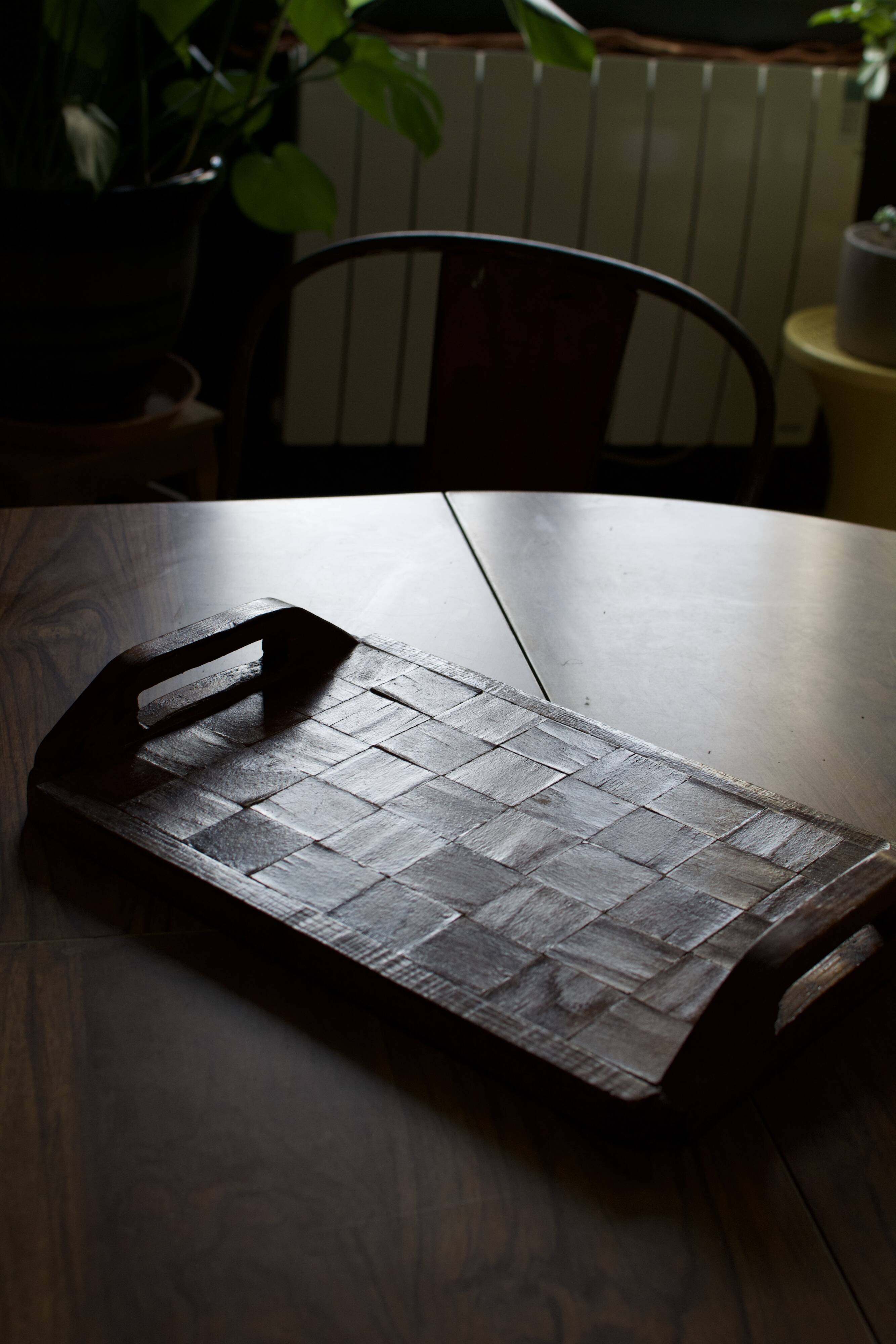60s wooden mosaic top