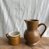 Stoneware mug with handle