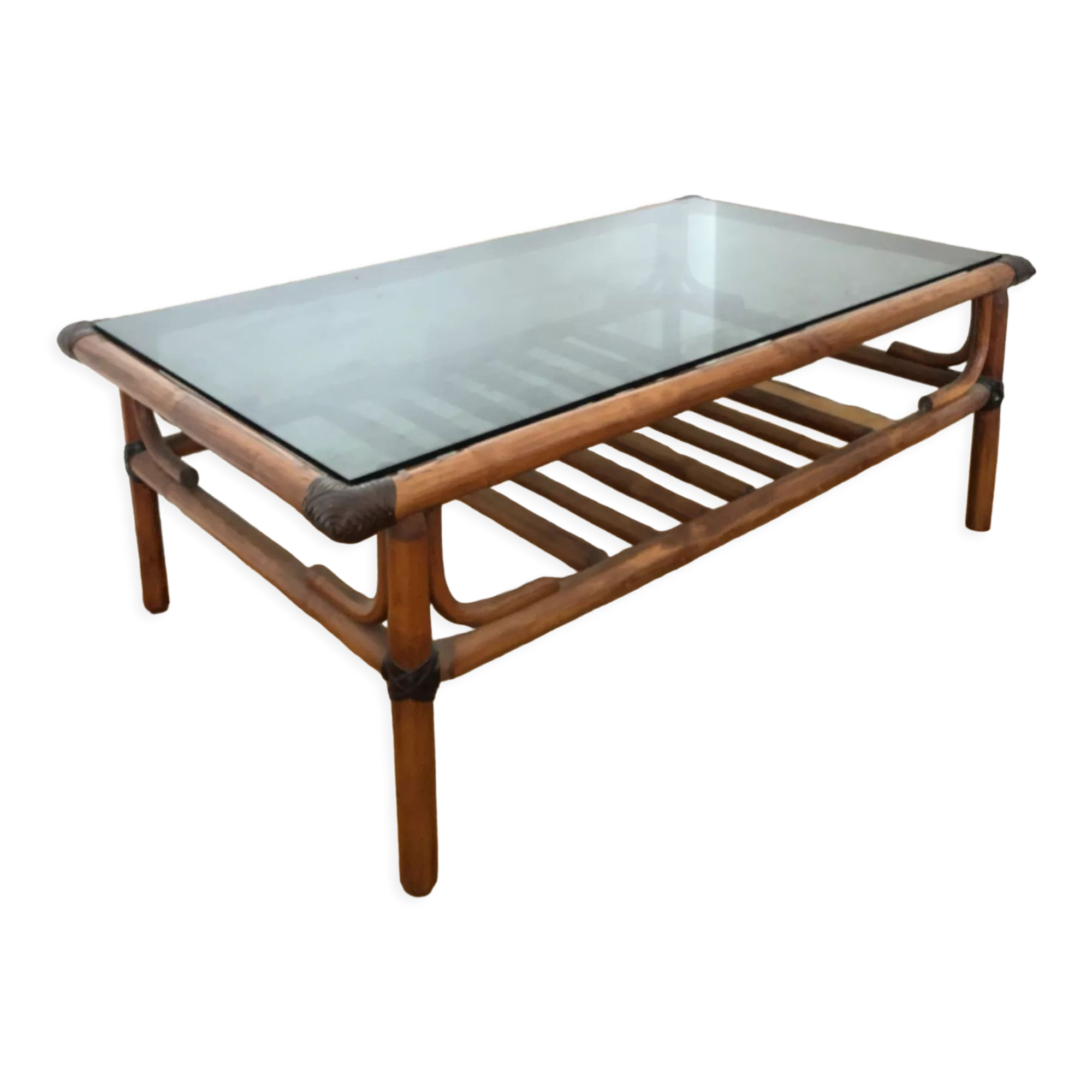 Vintage bamboo coffee table