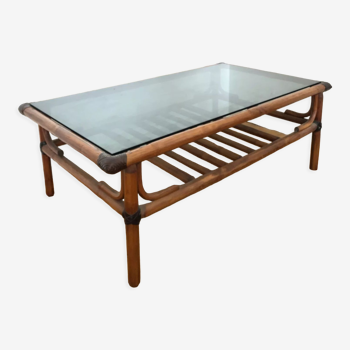 Vintage bamboo coffee table