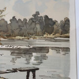 Lithograph "The Pontoon"