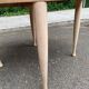 Renovated round extendable Scandinavian dining table in teak, 110cm.