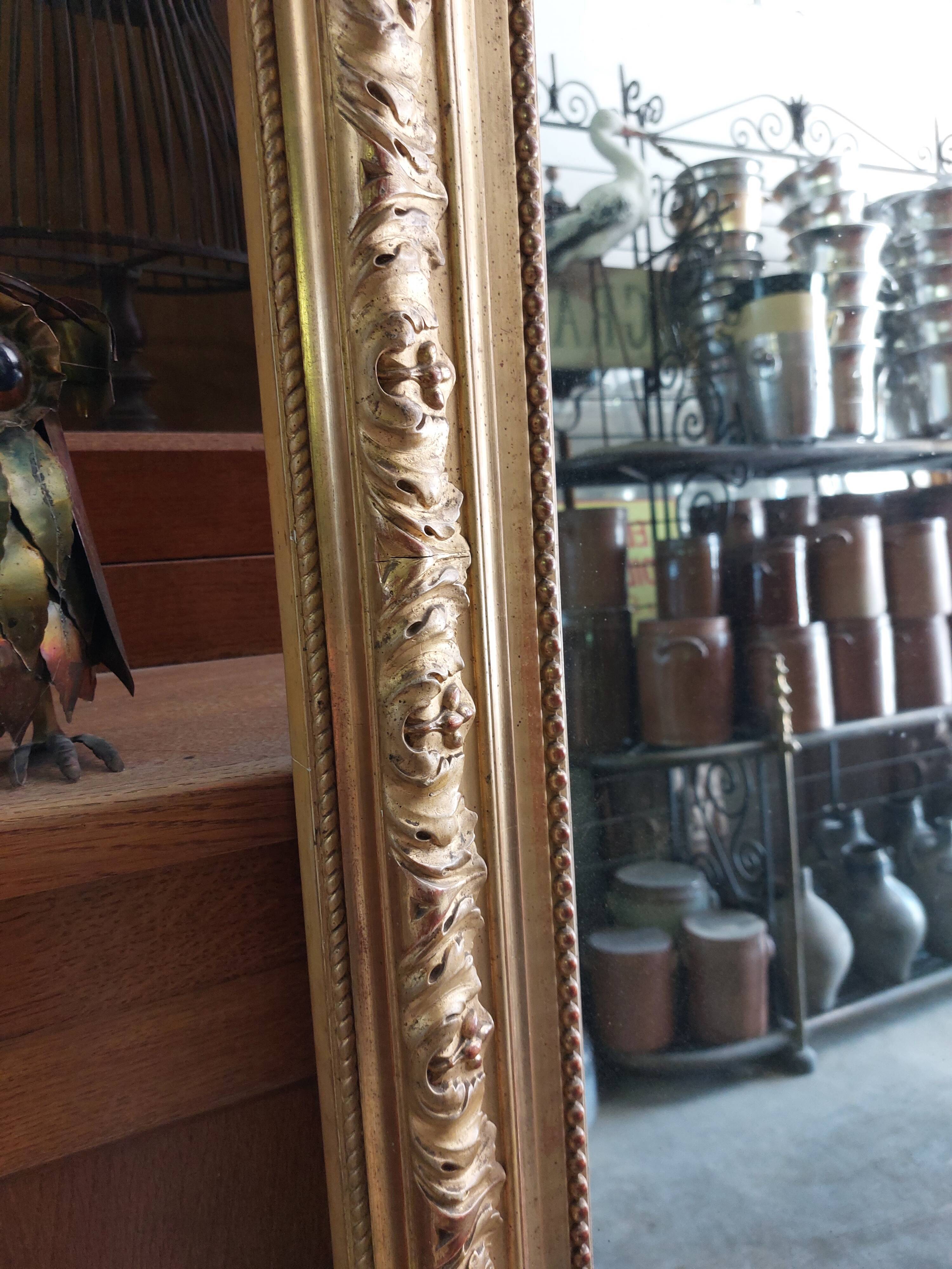 Louis XV mirror in gilded wood 19th century -1m63