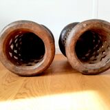 Set of 2 African Bamilike Cameroon stools, year 1950