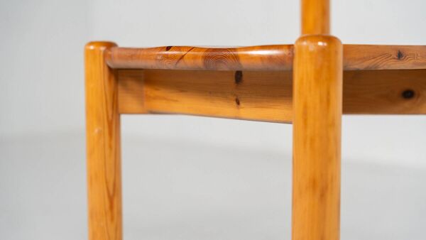 Ensemble de 8 chaises en pitchpin du milieu du siècle par Rainer Daumiller, 1970