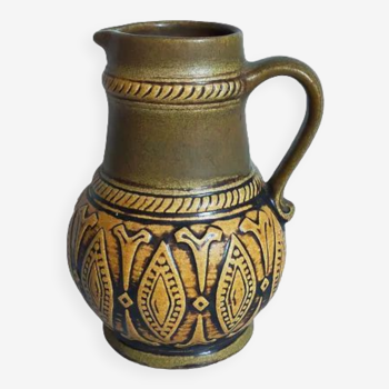 Ceramic pitcher west-germany jasba vintage graphic patterns