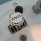 Lavabo ancien sur colonne Jacob Delafon années 1930