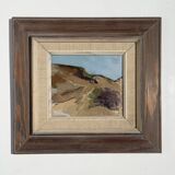 Vintage Swedish Modernist Landscape Oil Painting  by Gustav Adolf Johansson 1974