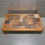Danish coffee table with ceramic top, 1960s