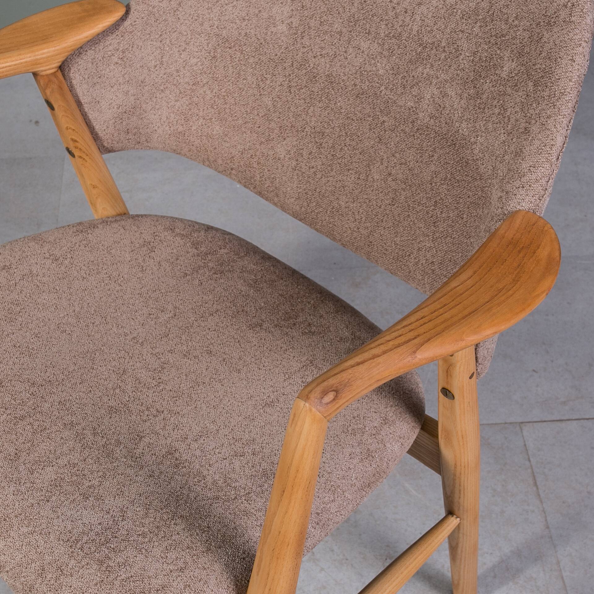 Designer Scandinavian Ash Wood Armchairs
