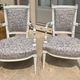 Pair of patinated louis xvi period armchairs, new tapestry