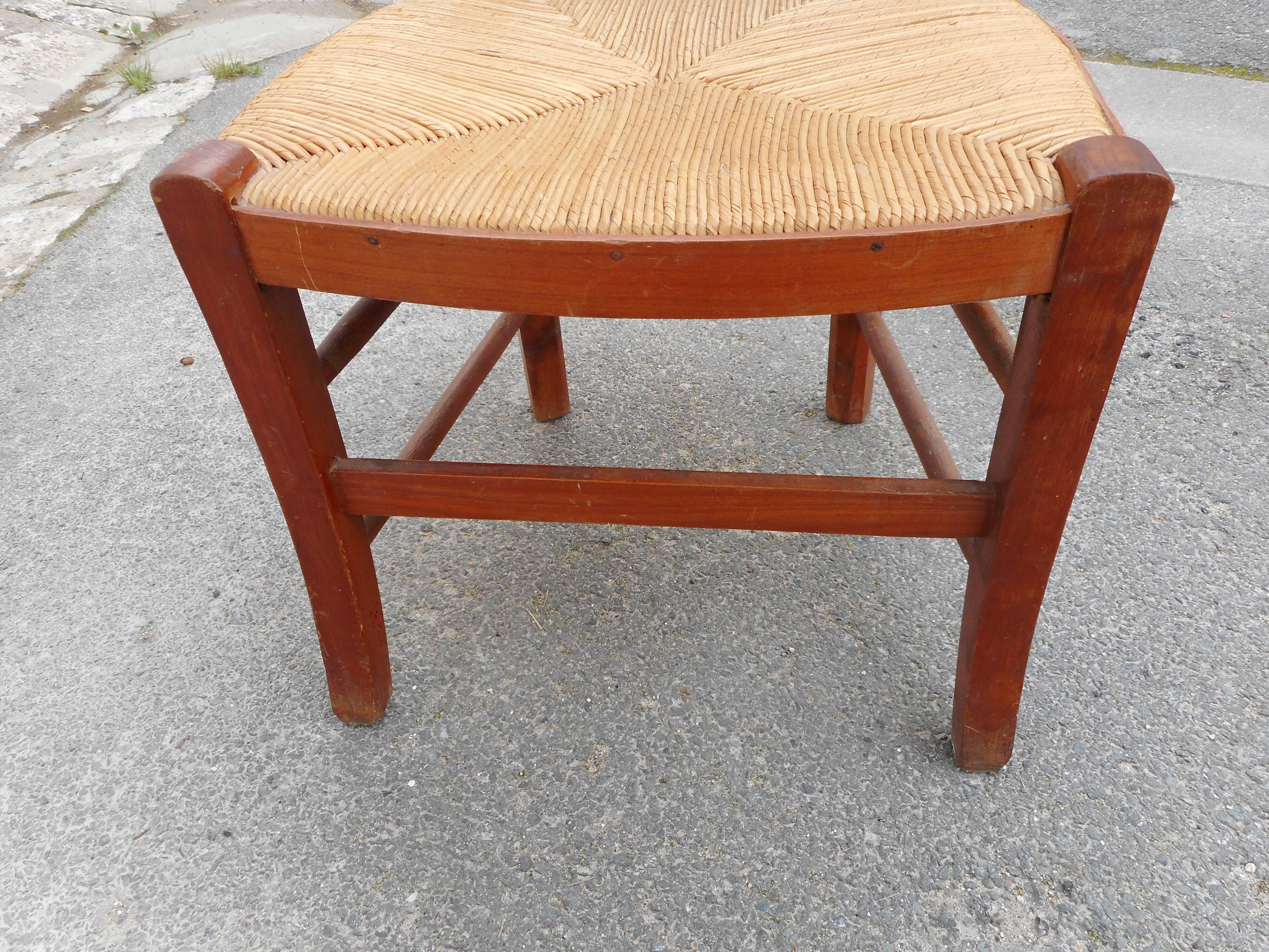 Wooden and straw nurse's chair