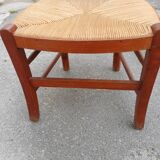 Wooden and straw nurse's chair