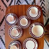 Set of coffee/tea cups and small vintage tile bowls Villeroy & Boch