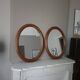 Paire de miroirs anciens ovales