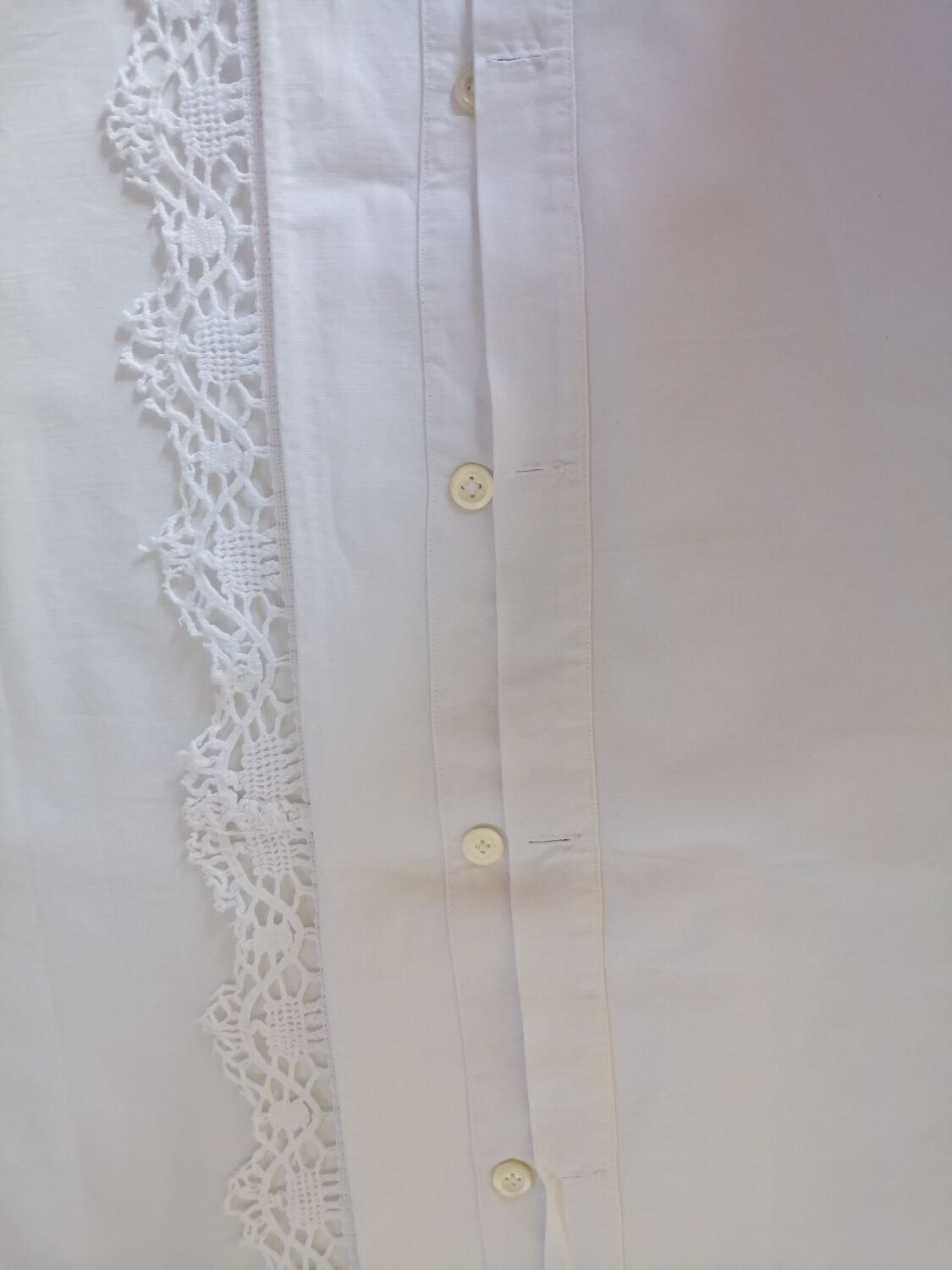 Old linen pillowcase, crocheted steering wheel