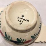 2 Ancient Ear Bowls (1950) - Hand-painted Quimper Ceramics