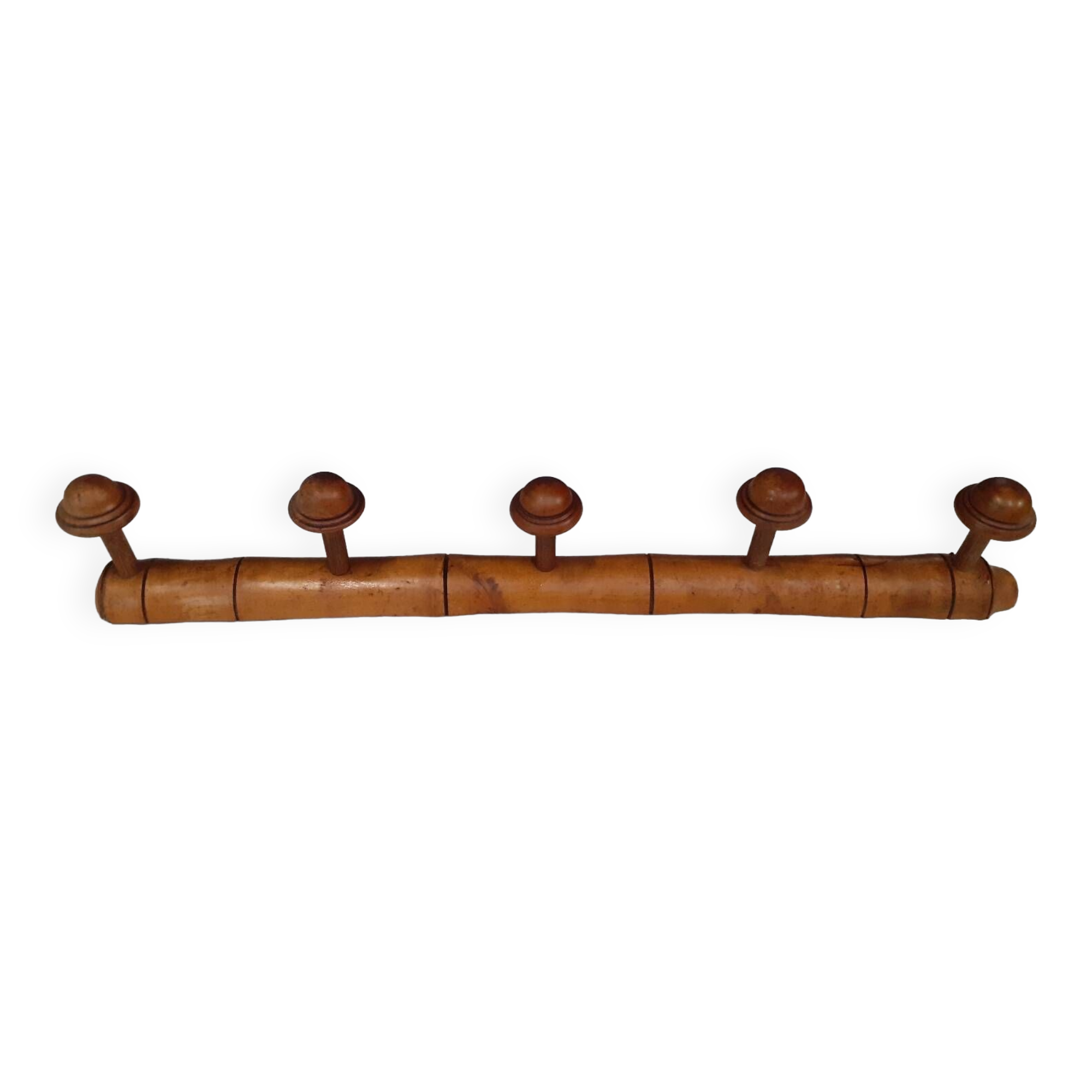 Wooden wall coat rack