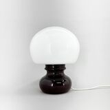Mid Century Glass and Ceramic Table Lamp, 1960's