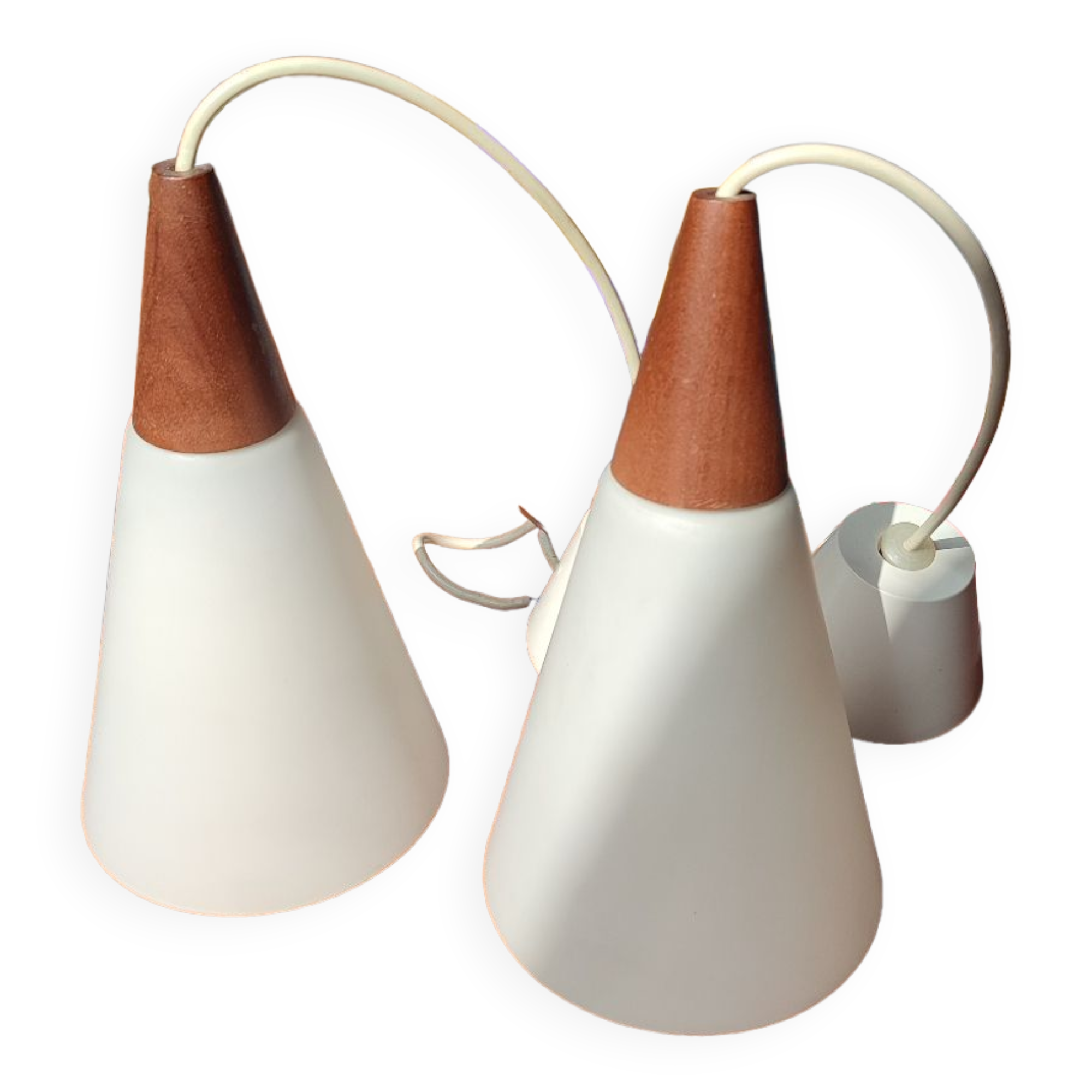 Pair of Scandinavian design pendant lamps