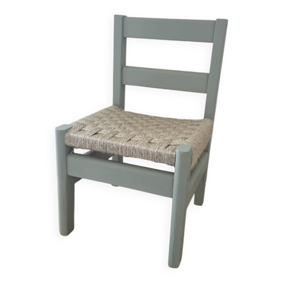Chaise enfant bois et cisal