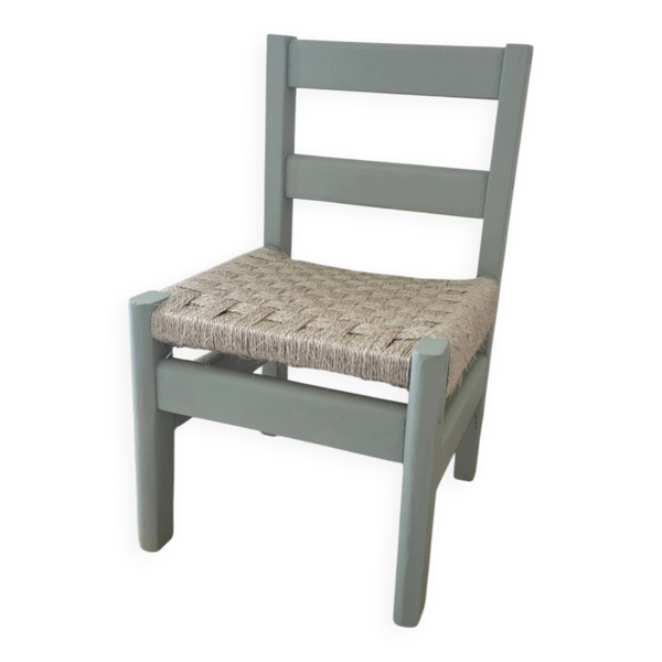Chaise enfant bois et cisal