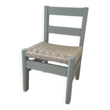 Chaise enfant bois et cisal
