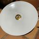 Suspension in green and white vintage enamelled sheet metal diameter 24 cm