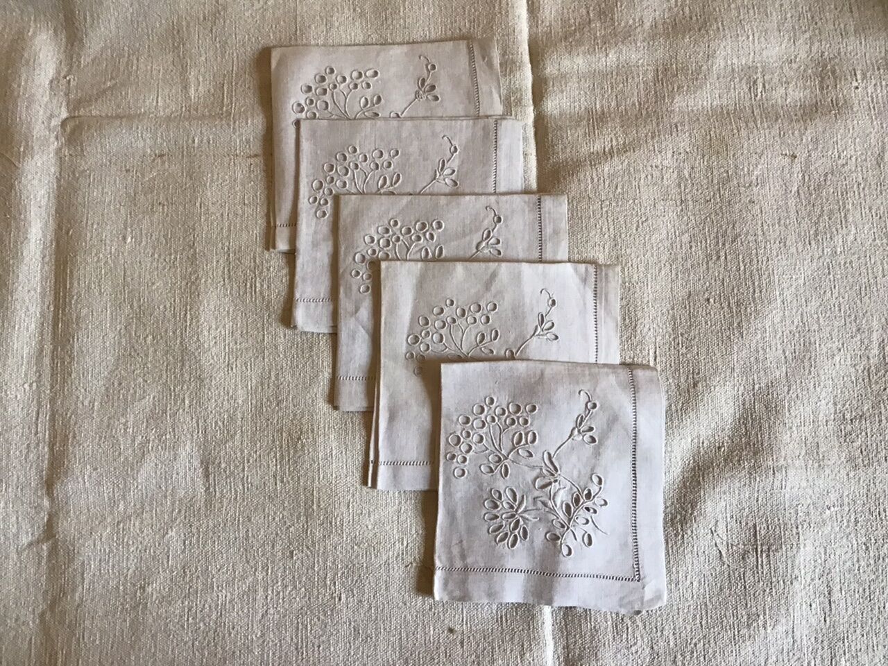 Set of 5 linen towels