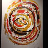 Abstract painting by decorator Erik Huet Alvarez